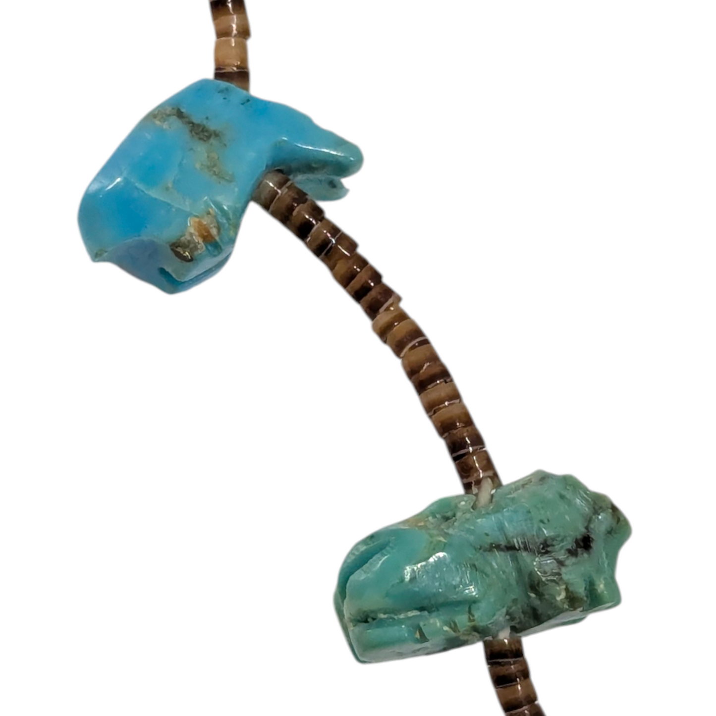 Lavina Kaskalla - Vintage Zuni 3-Strand Turquoise Fetish Necklace