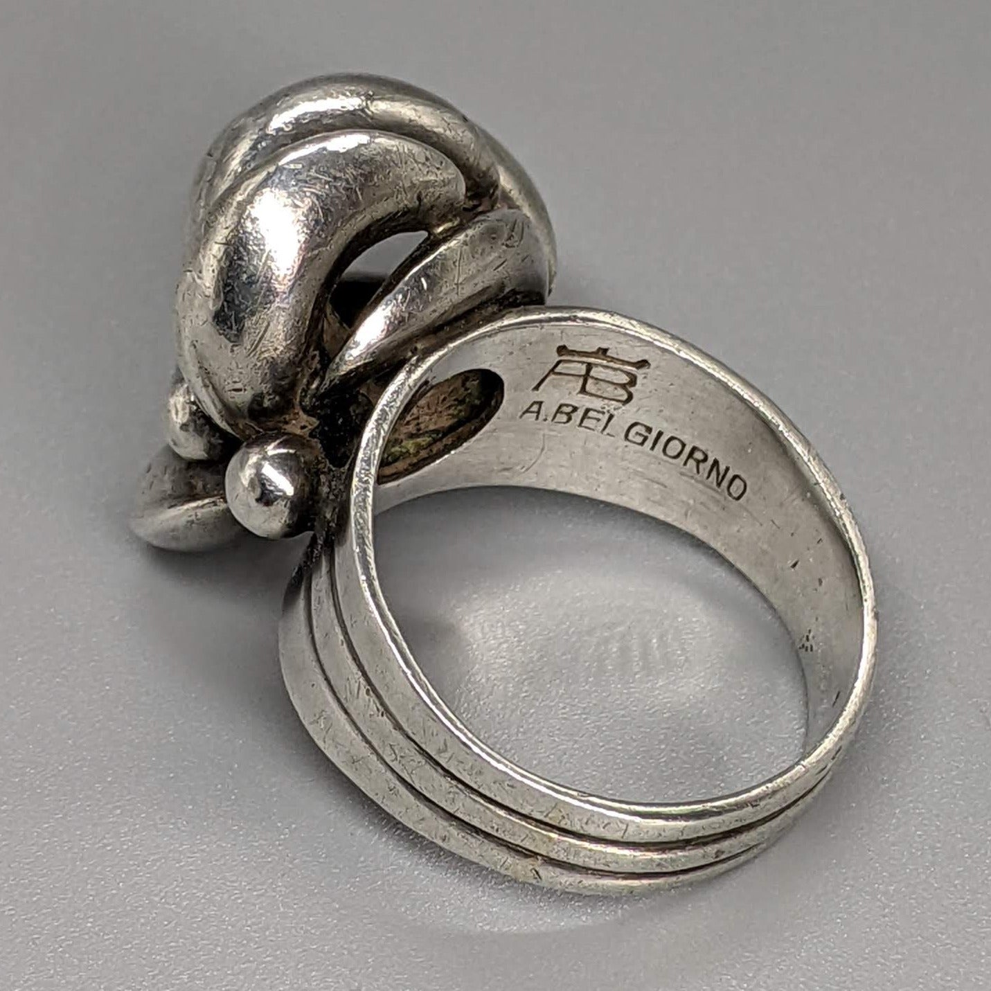 Antonio Belgiorno - Abstract 900 Silver Ring, Size 10