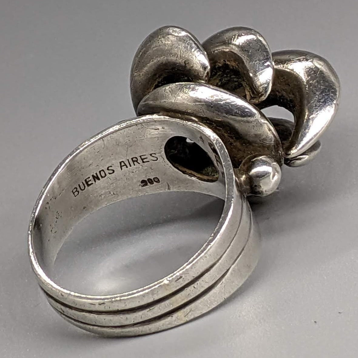 Antonio Belgiorno - Abstract 900 Silver Ring, Size 10