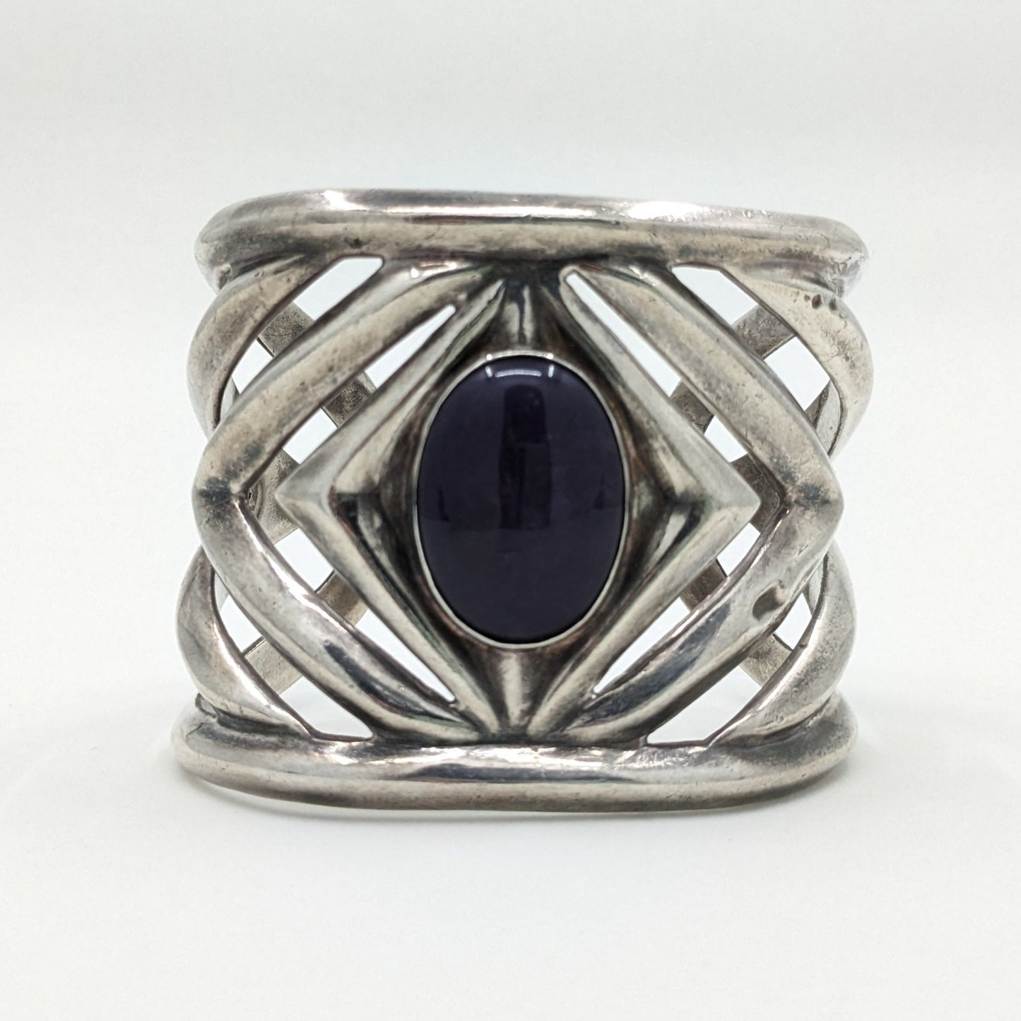 Roberto Ballesteros - Vintage Sugilite and Sterling Taxco Cuff