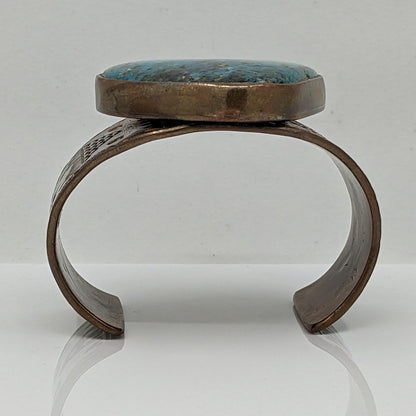 Milton Lee - Large Turquoise in Heavy Copper Cuff