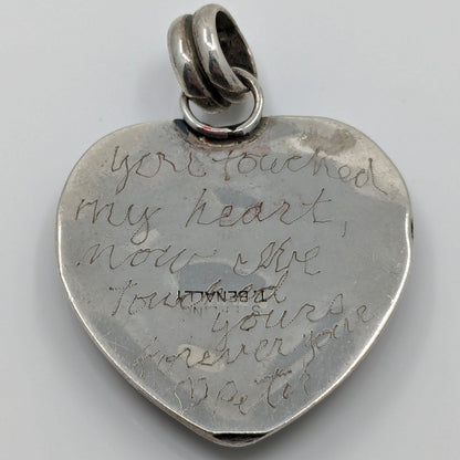 T. Benally - Gaspeite and Sterling Heart Pendant