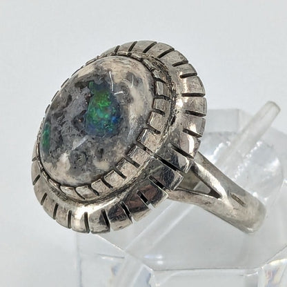 Vintage Mexican Cantera Opal and Sterling Ring, Size 6.75