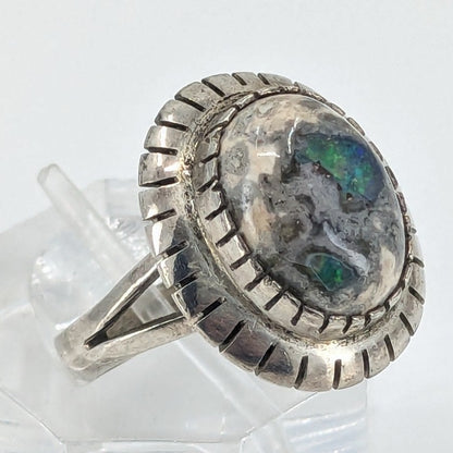 Vintage Mexican Cantera Opal and Sterling Ring, Size 6.75