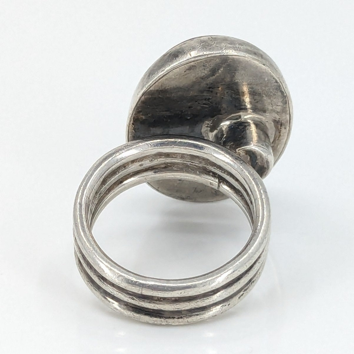 Offset Agate or Jasper (?) and Sterling Ring, Size 7.25