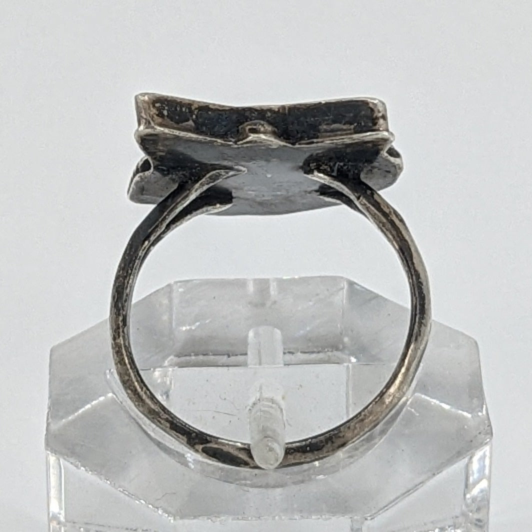 Zuni Thunderbird Inlay Ring, c. 1960s, Size 5