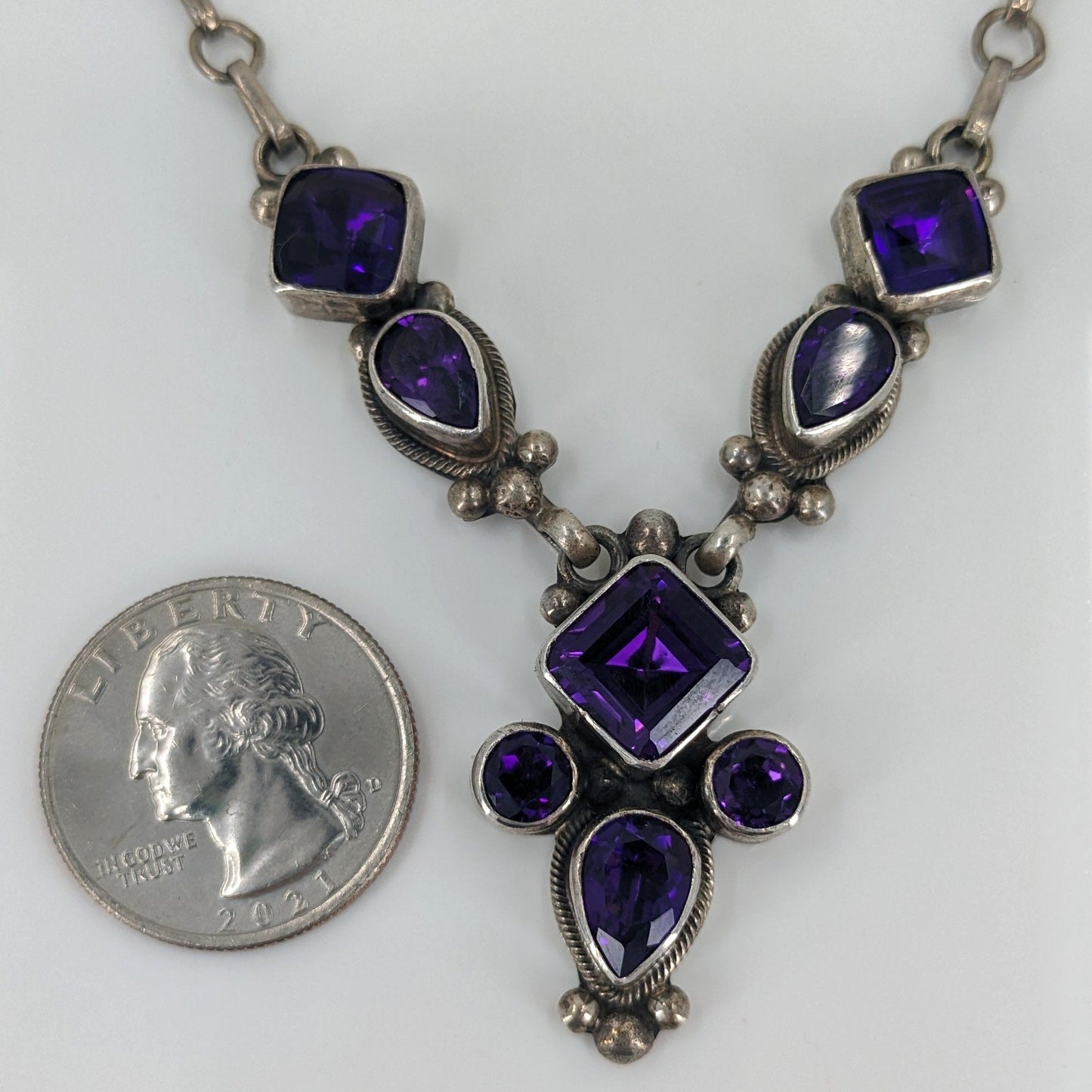 Mario D. - Amethyst and Sterling Choker