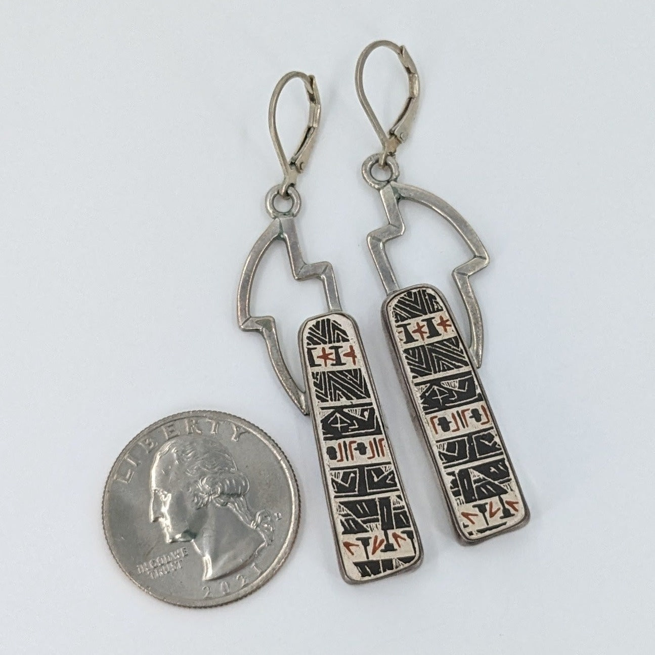 Lapidarios Barrera - Mata Ortiz Clay and Sterling Earrings