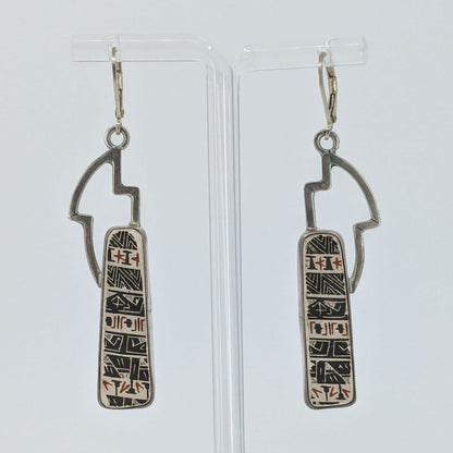 Lapidarios Barrera - Mata Ortiz Clay and Sterling Earrings