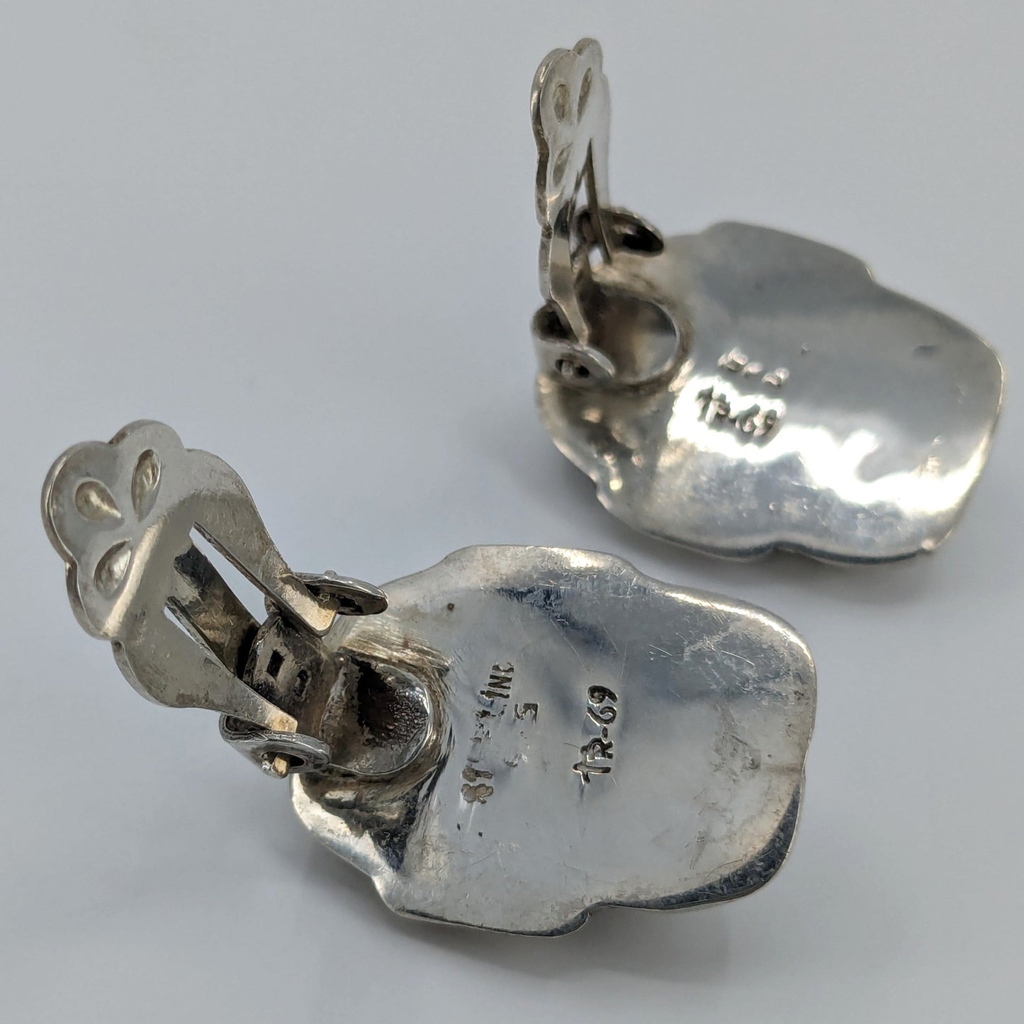 Olmec Heads Sterling Silver Earrings