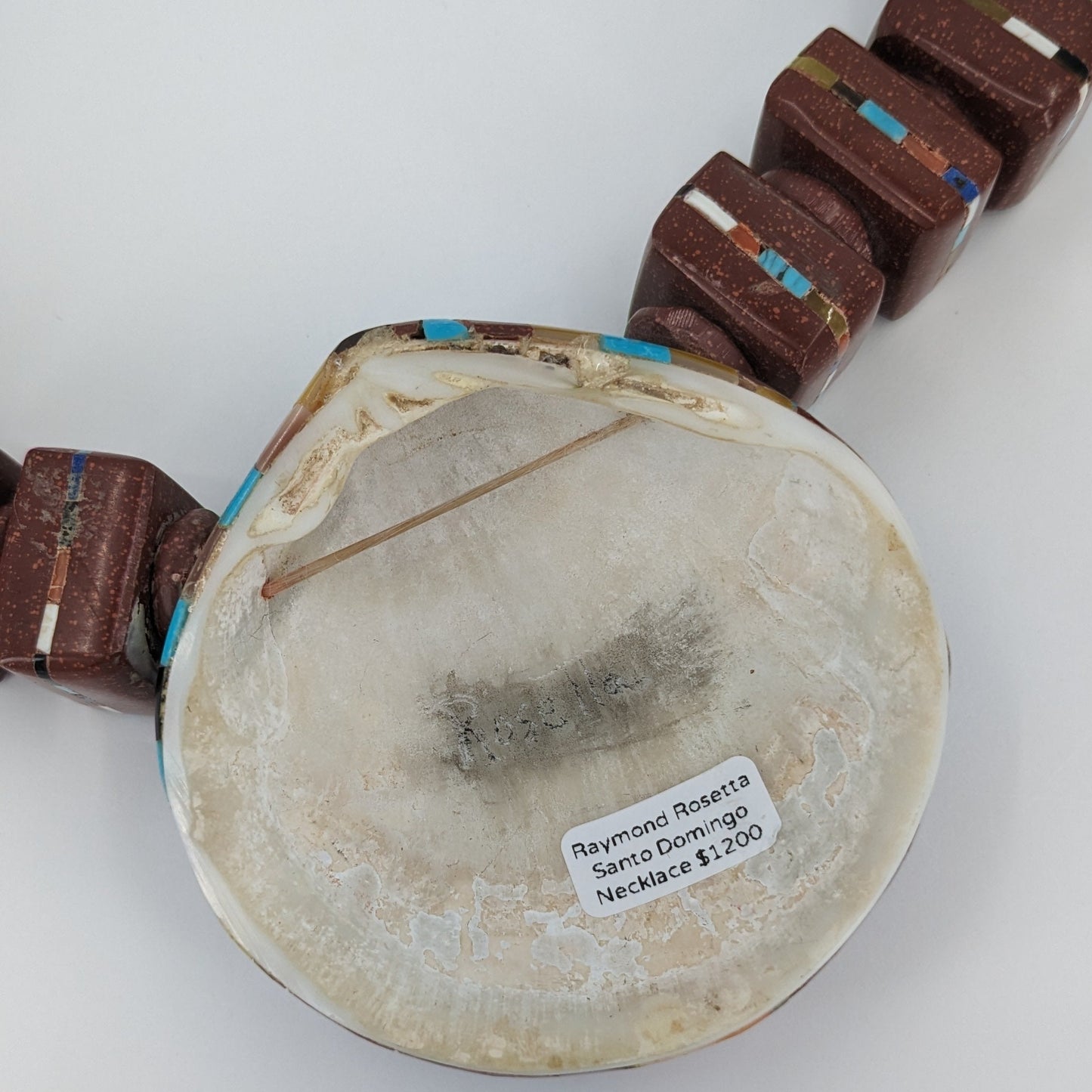 Raymond Rosetta - Heavy Stone and Shell Santo Domingo (Kewa) Necklace