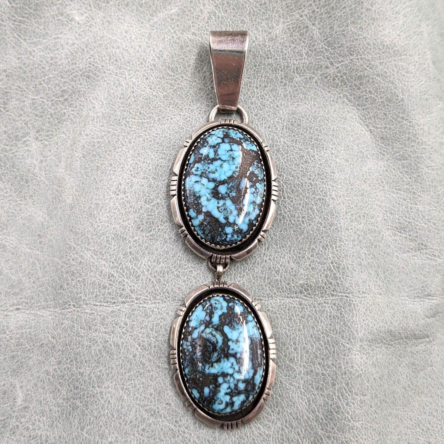 Very Rare Last Chance Turquoise and Sterling Pendant