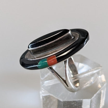 Theresa Joe - Onyx w/ Accents and Sterling Ring, Size 6.75