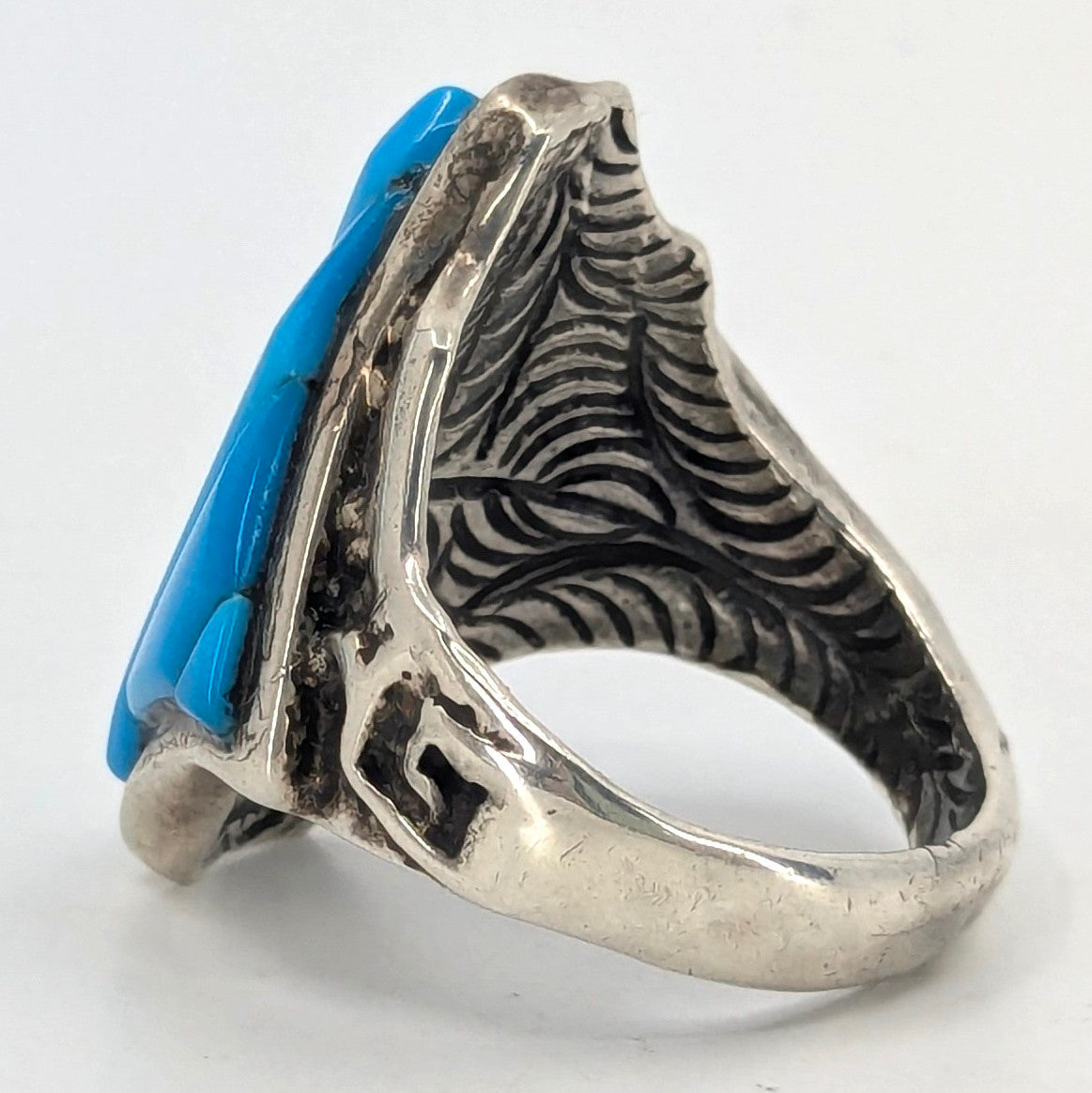 Carl & Irene Clark (Navajo) - Turquoise and Sterling Silver Ring
