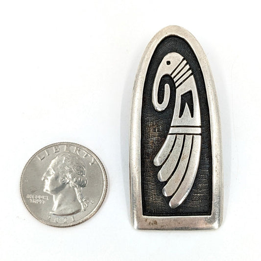 Ted Wadsworth - Hopi Bird Sterling Overlay Pendant