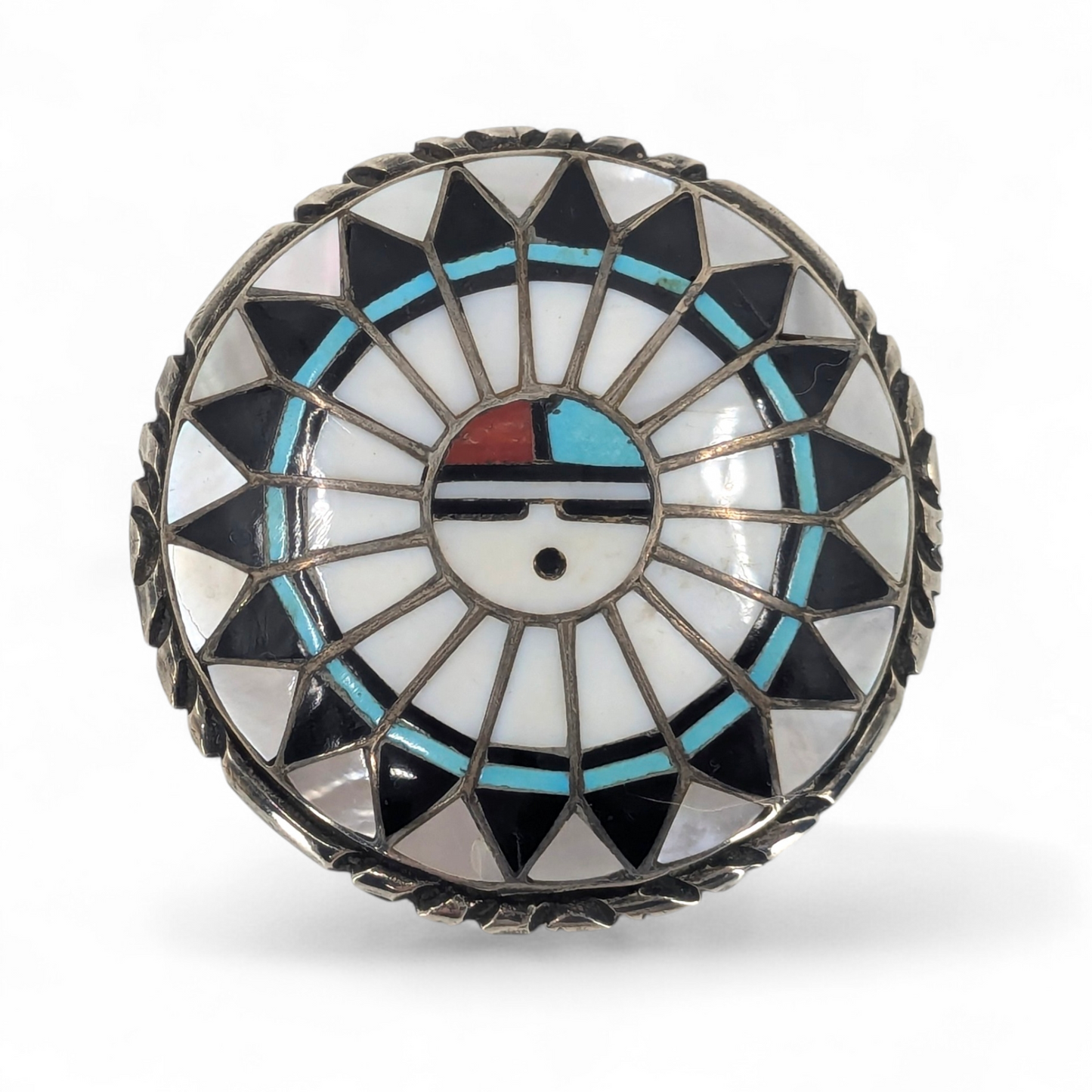 Ralph & Lillie Kallestewa - Zuni Sunface Inlay Bolo