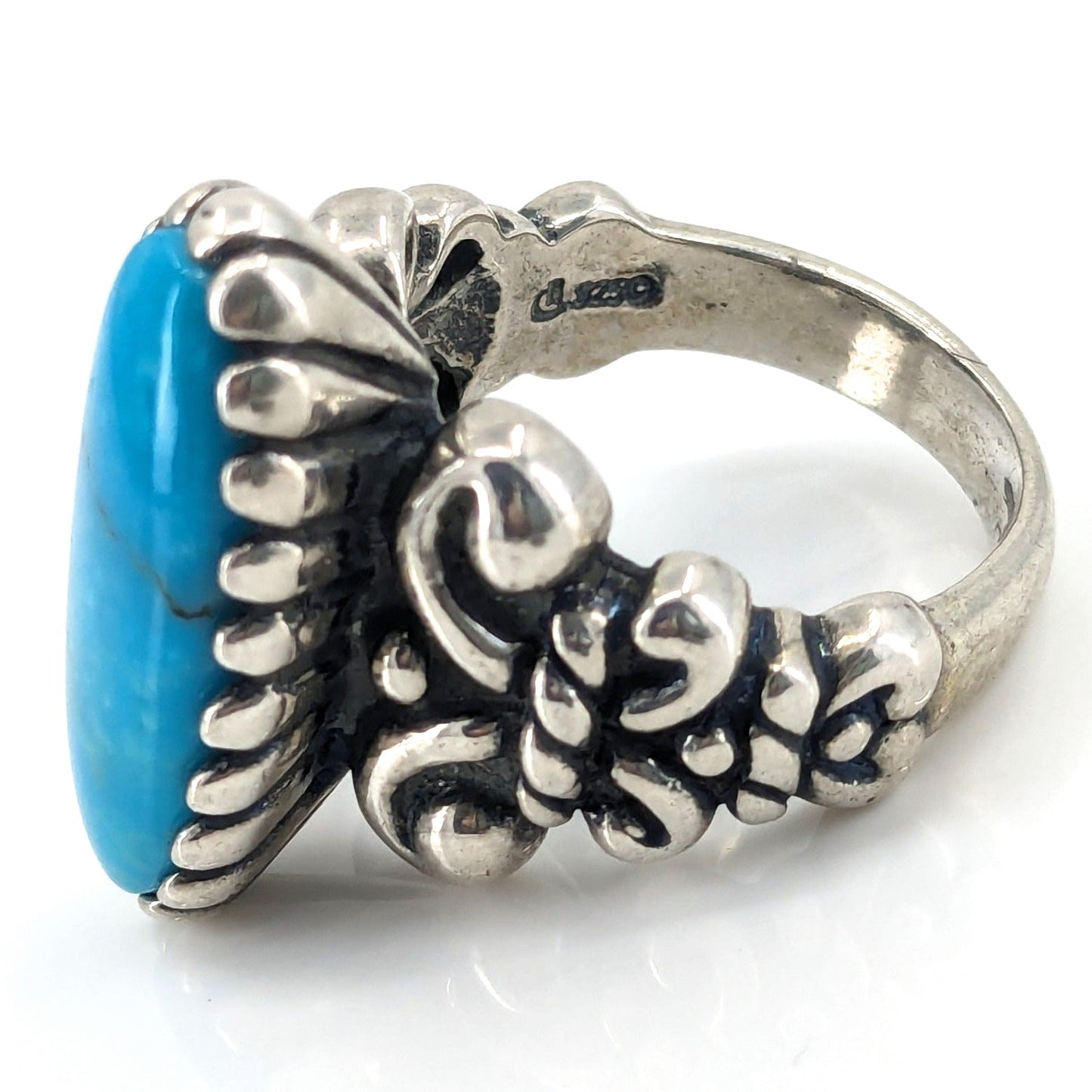 Carolyn Pollack - Turquoise Sterling Silver Ring, Size 7