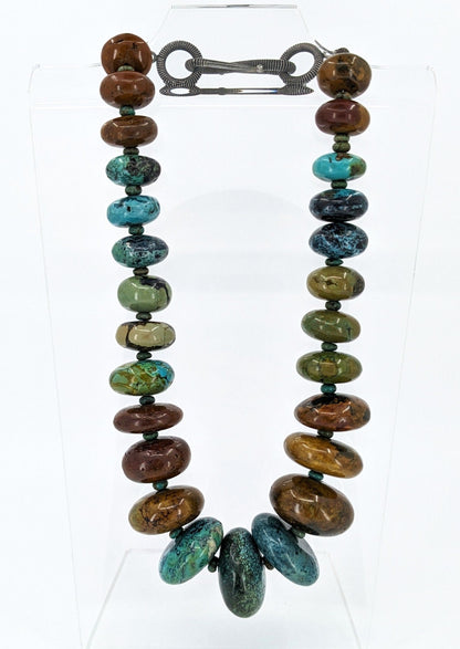 Heavy Graduated Turquoise Bead Statement Necklace