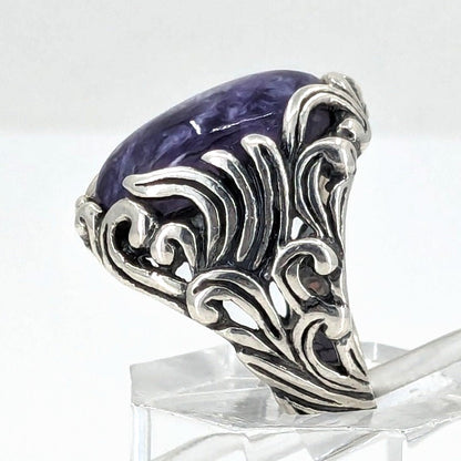 Carolyn Pollack - Purple Charoite Sterling Silver Ring, Size 7