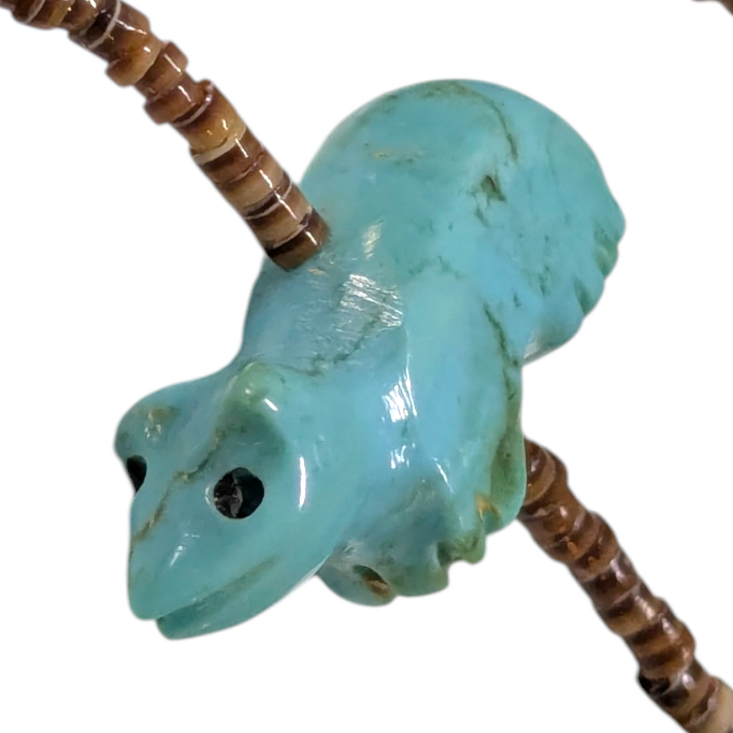 Lavina Kaskalla - Vintage Zuni 3-Strand Turquoise Fetish Necklace