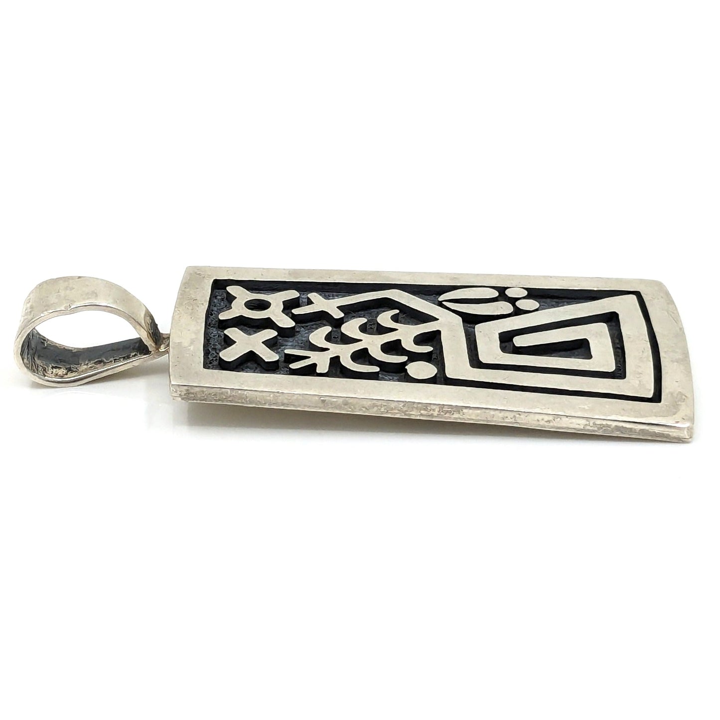 Cheston Dalangyawma - Hopi Overlay Storyteller Pendant