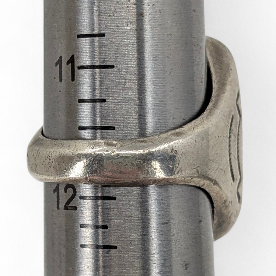 Hefty, Vintage, Navajo Turquoise & Sterling Ring, Size 11.5