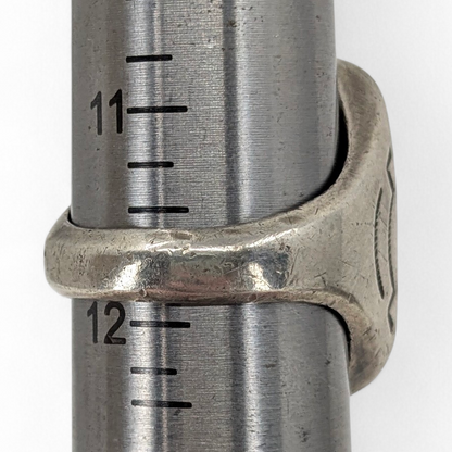 Hefty, Vintage, Navajo Turquoise & Sterling Ring, Size 11.5