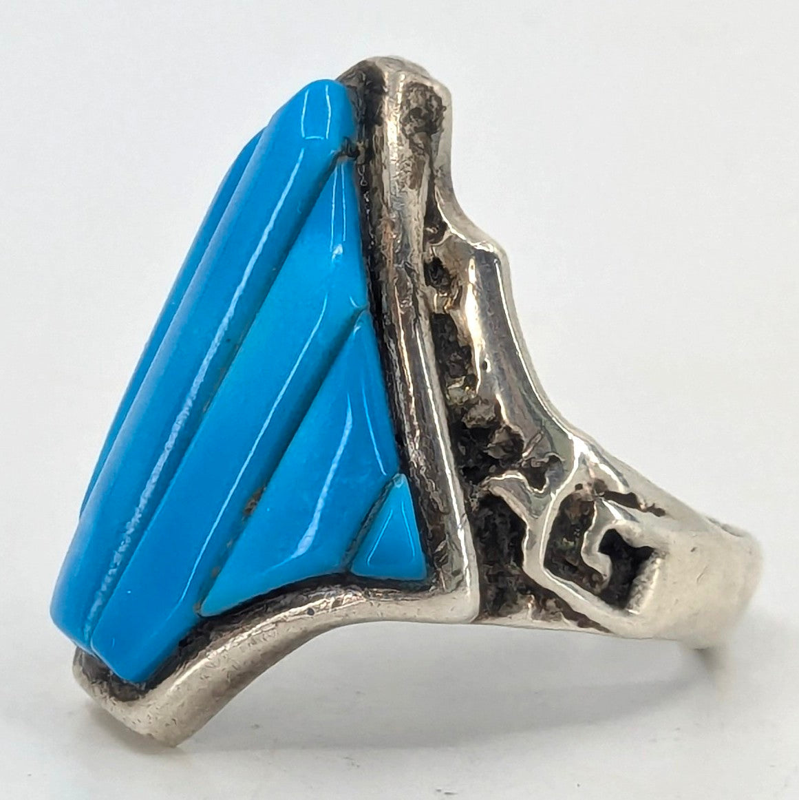 Carl & Irene Clark (Navajo) - Turquoise and Sterling Silver Ring