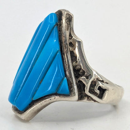 Carl & Irene Clark (Navajo) - Turquoise and Sterling Silver Ring