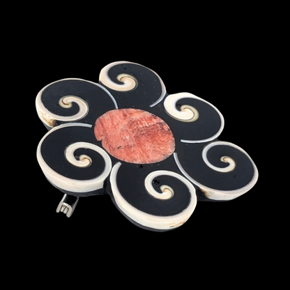 Mary Louise Tafoya - Santo Domingo (Kewa) Flower Pendant/Brooch