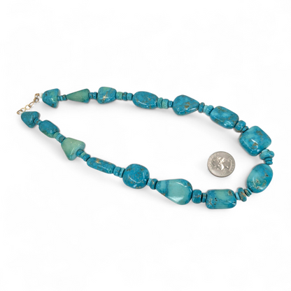 Bruce Eckhardt (Anglo) - High Grade Turquoise Beads Necklace