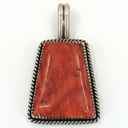 Mitchell Calabaza - Orange Spiny Oyster and Sterling Pendant