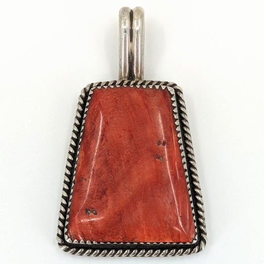 Mitchell Calabaza - Orange Spiny Oyster and Sterling Pendant