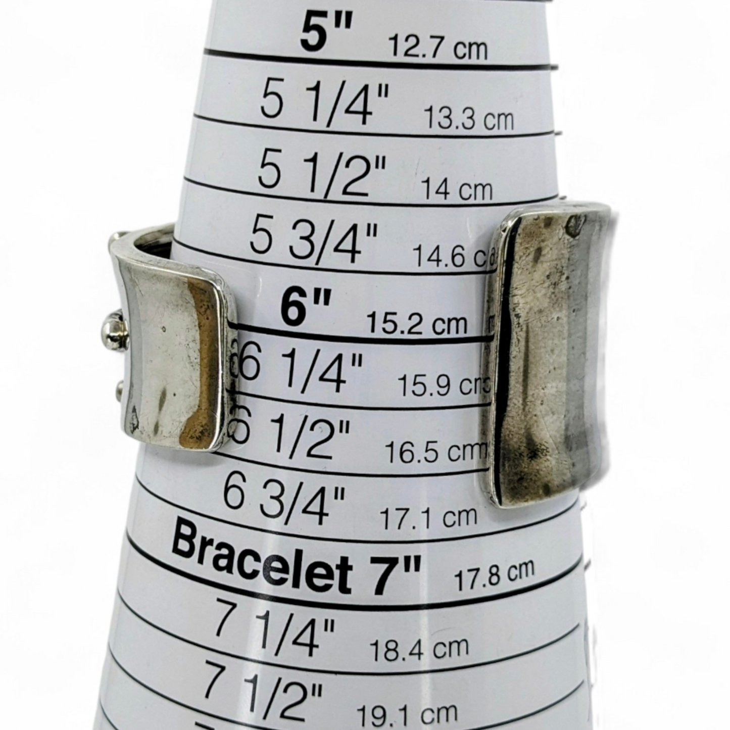 Andy Marion (Navajo) - OOAK Asymmetrical Sterling & Turquoise Cuff