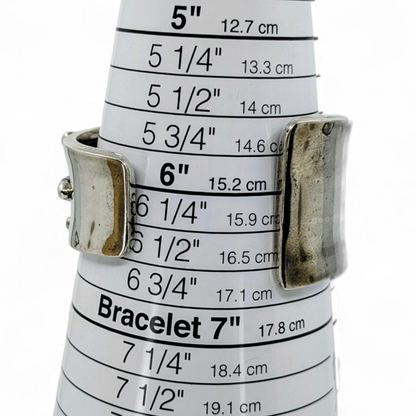 Andy Marion (Navajo) - OOAK Asymmetrical Sterling & Turquoise Cuff