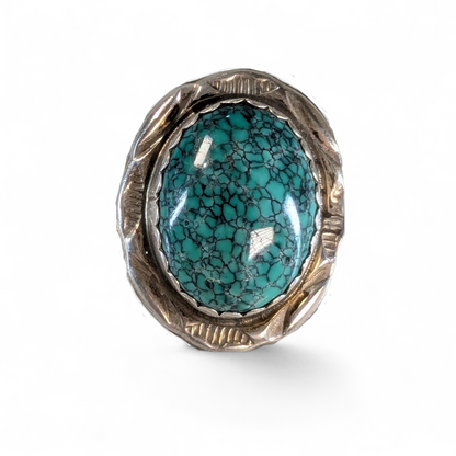Herbert Tsosie - Turquoise and Sterling Ring, Size 11