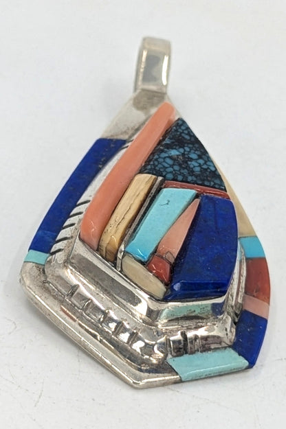 Ken Romero - Multi-stone Pueblo Design Inlay Pendant