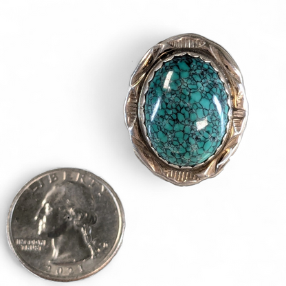 Herbert Tsosie - Turquoise and Sterling Ring, Size 11