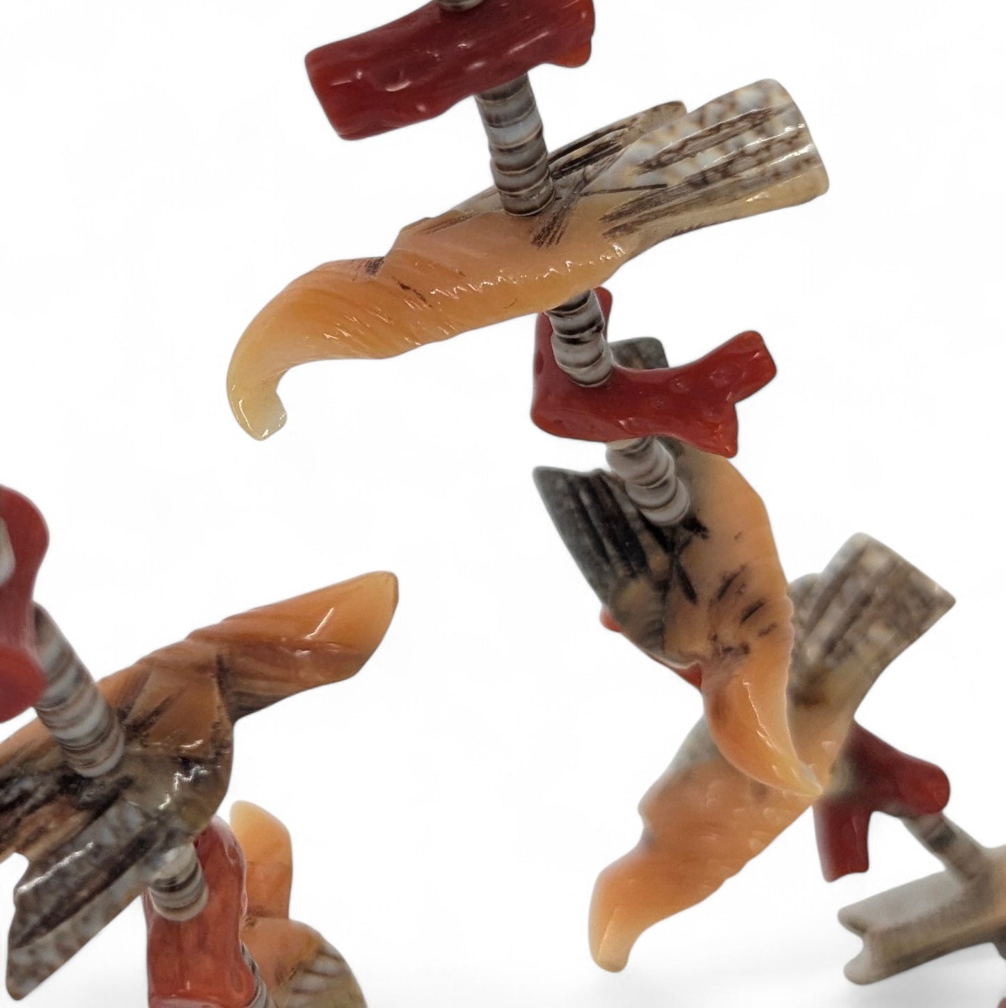 Santo Domingo (Kewa) Vintage Bird Fetish and Heishi Necklace