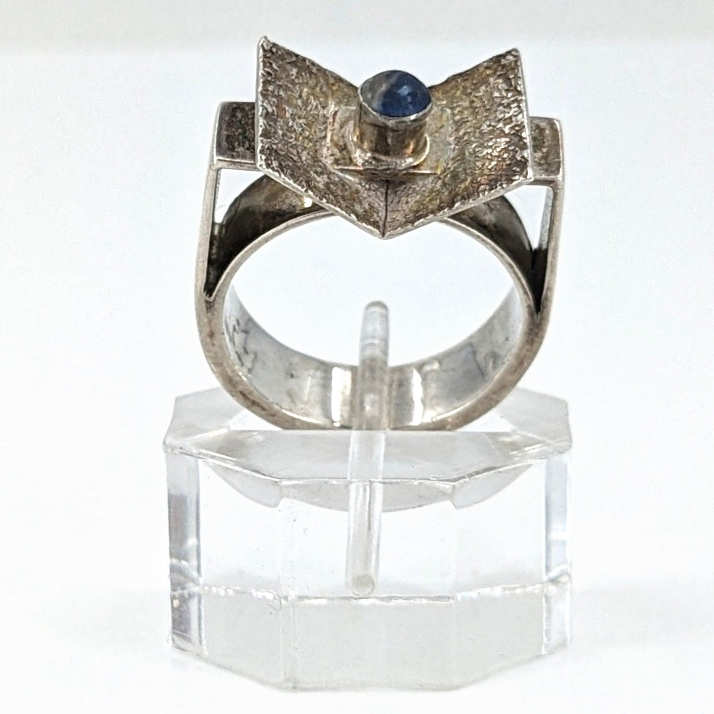 Oswaldo Guayasamin - Rare MCM Sodalite and Sterling Ring, Size 7.5