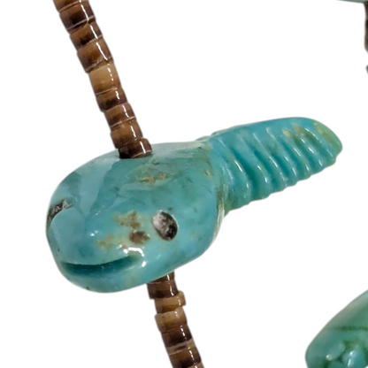 Lavina Kaskalla - Vintage Zuni 3-Strand Turquoise Fetish Necklace