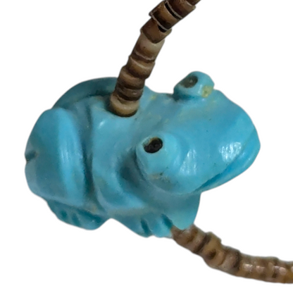 Lavina Kaskalla - Vintage Zuni 3-Strand Turquoise Fetish Necklace