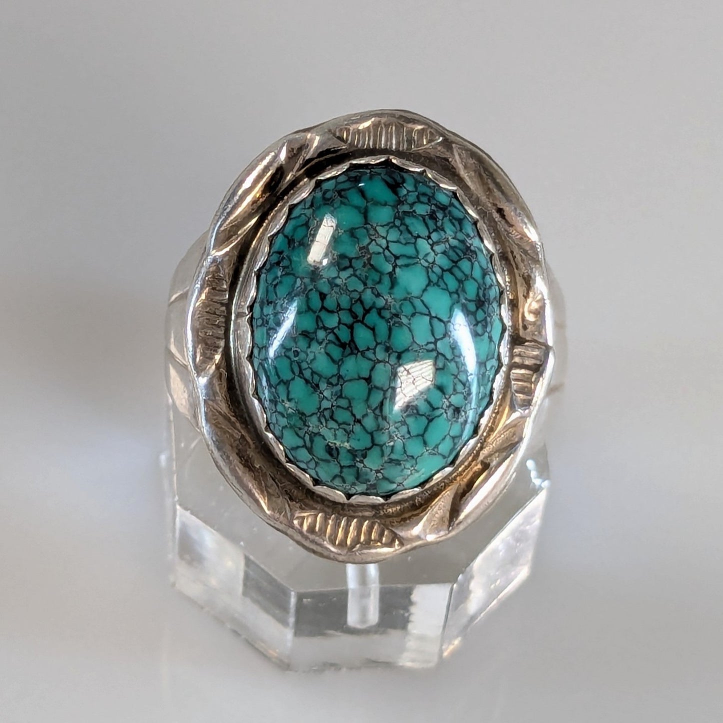 Herbert Tsosie - Turquoise and Sterling Ring, Size 11