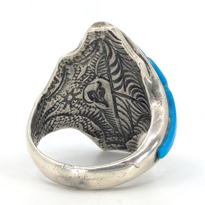 Carl & Irene Clark (Navajo) - Turquoise and Sterling Silver Ring