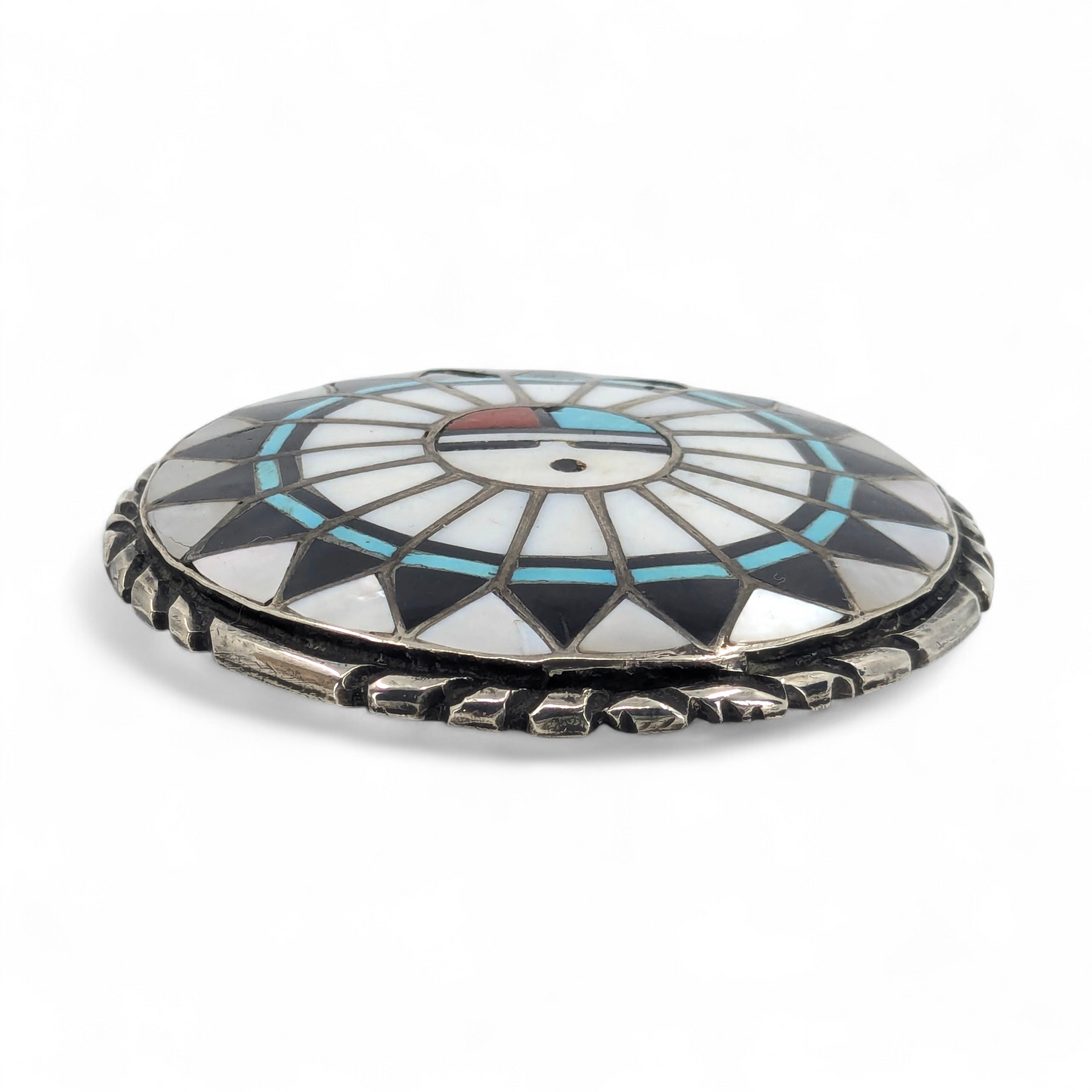 Ralph & Lillie Kallestewa - Zuni Sunface Inlay Bolo