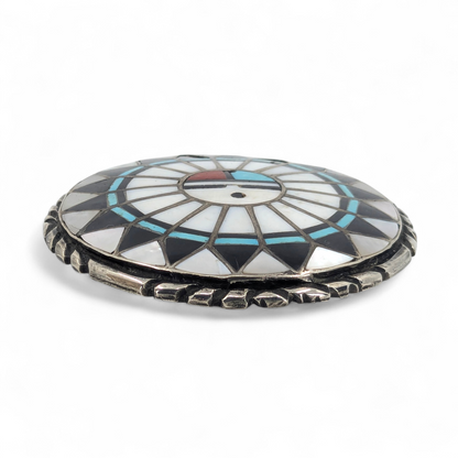 Ralph & Lillie Kallestewa - Zuni Sunface Inlay Bolo