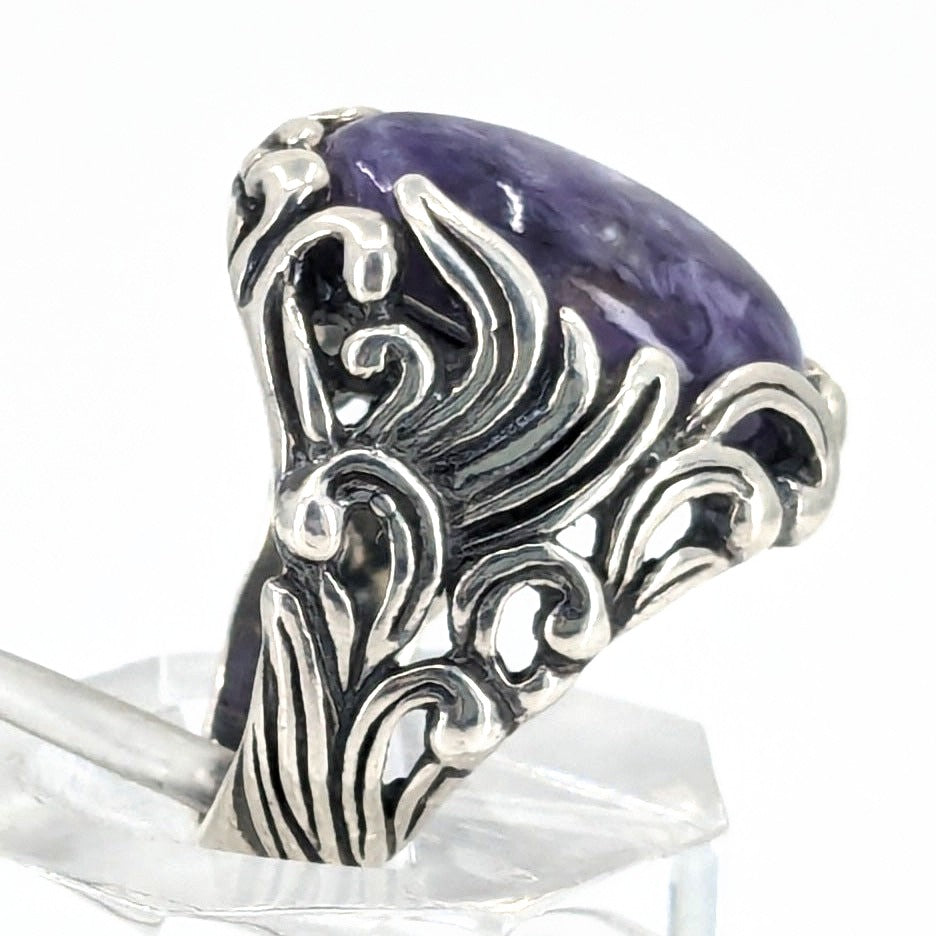 Carolyn Pollack - Purple Charoite Sterling Silver Ring, Size 7