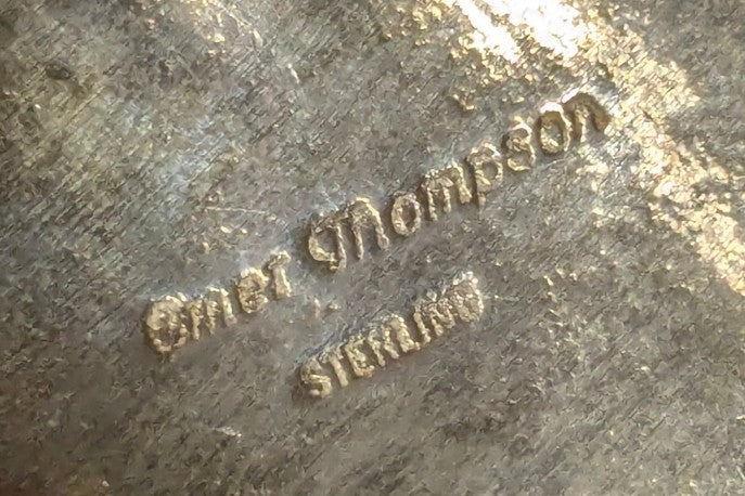 Emer Thompson - Dark Green Turquoise and Sterling Cuff