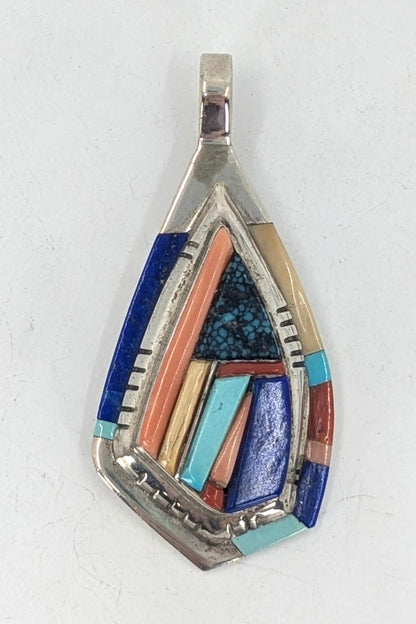 Ken Romero - Multi-stone Pueblo Design Inlay Pendant