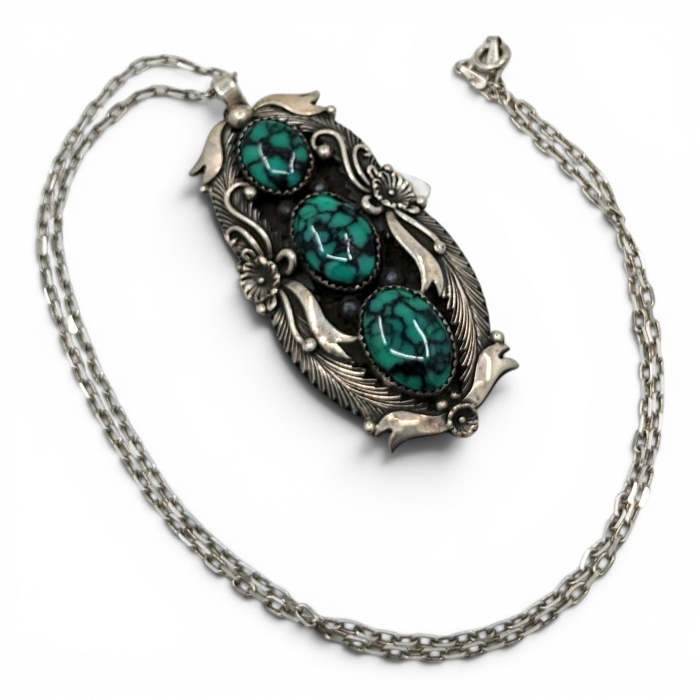 Peterson Johnson - Skyhorse Turquoise Pendant and Earrings Set